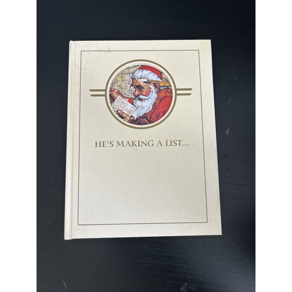 Christmas Card Address book Vintage W/Norman Rockwell Art Cover